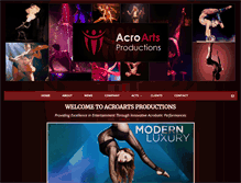 Tablet Screenshot of acroartsproductions.com